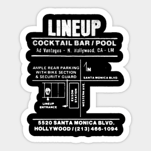 Lineup Vintage Retro Leather Biker Gay LGBT LA Sticker